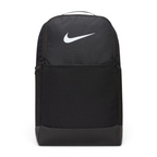Trade Sports Nike Brasilia 9.5 black training backpack with white Swoosh logo and durable polyester construction