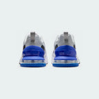 Rear view of the Nike Air Max Alpha Training Shoes Men's white, focusing on the prominent Max Air unit in the heel and wide, flat base for stability.