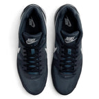 Overhead view of both sneakers showing the breathable mesh forefeet, central lacing systems, and branded tongue labels.