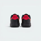 Focuses on the contoured rear heel tab featuring the embroidered Nike Air logo and the clean finish of the sole casing.
