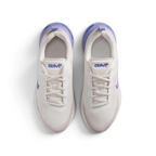 Focuses on the locked-in traditional lacing layout, displaying the perfect symmetry of the off-white mesh tongue, matching laces, retro "AM" tongue branding, and the breathable open mesh toe box area.