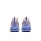 Focuses on the rear profile, highlighting the dual purple pull tabs, the circular "AIR MAX" badges on the heel overlay, and the wide, stable footprint of the translucent Max Air cushioning unit.