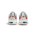 Focuses on the iconic hexagonal "Tn Air" logo badge and the professional finish of the synthetic leather overlays.