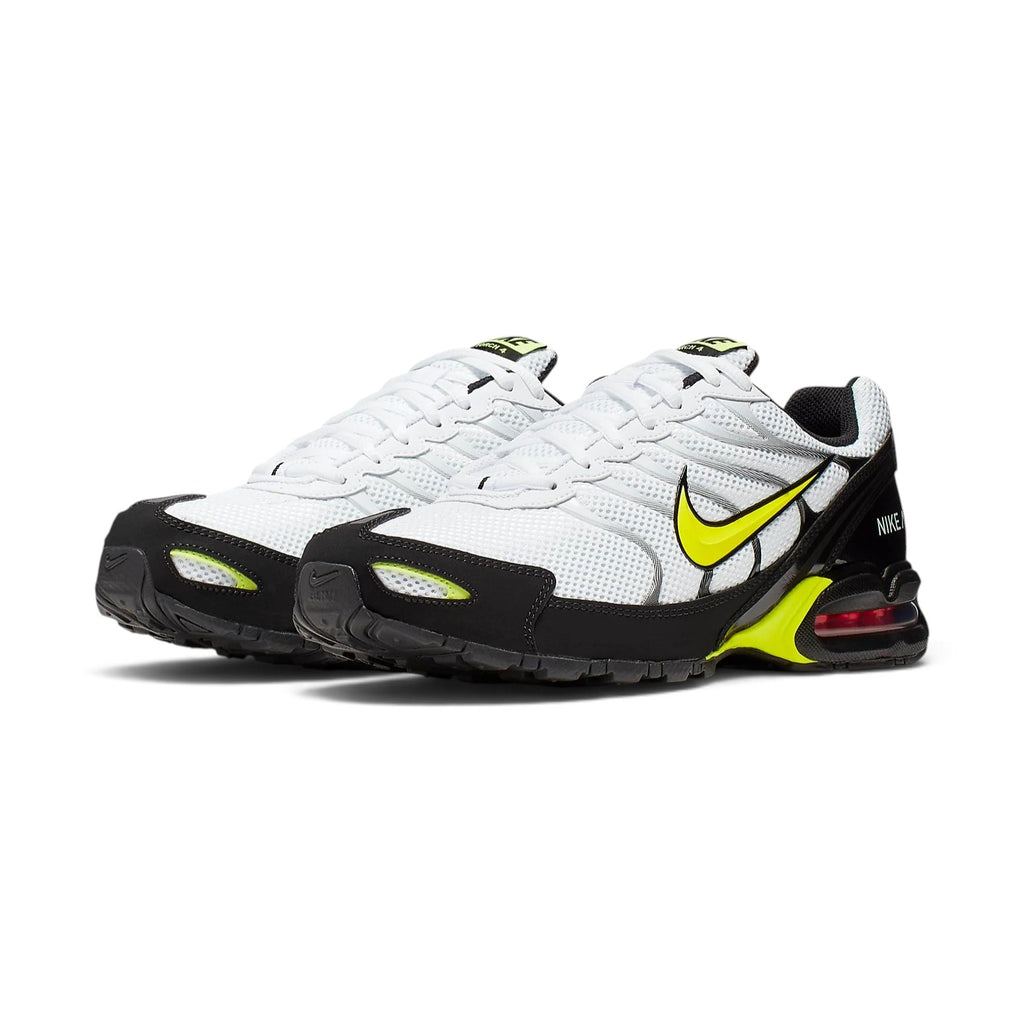 Angled front-three-quarter perspective capturing the layered mesh toe box, volt side accents, and clean lateral profile.
