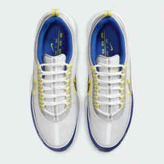 Top-Down View of Pair: Looking down at the technical lacing system and the breathable mesh toe box.