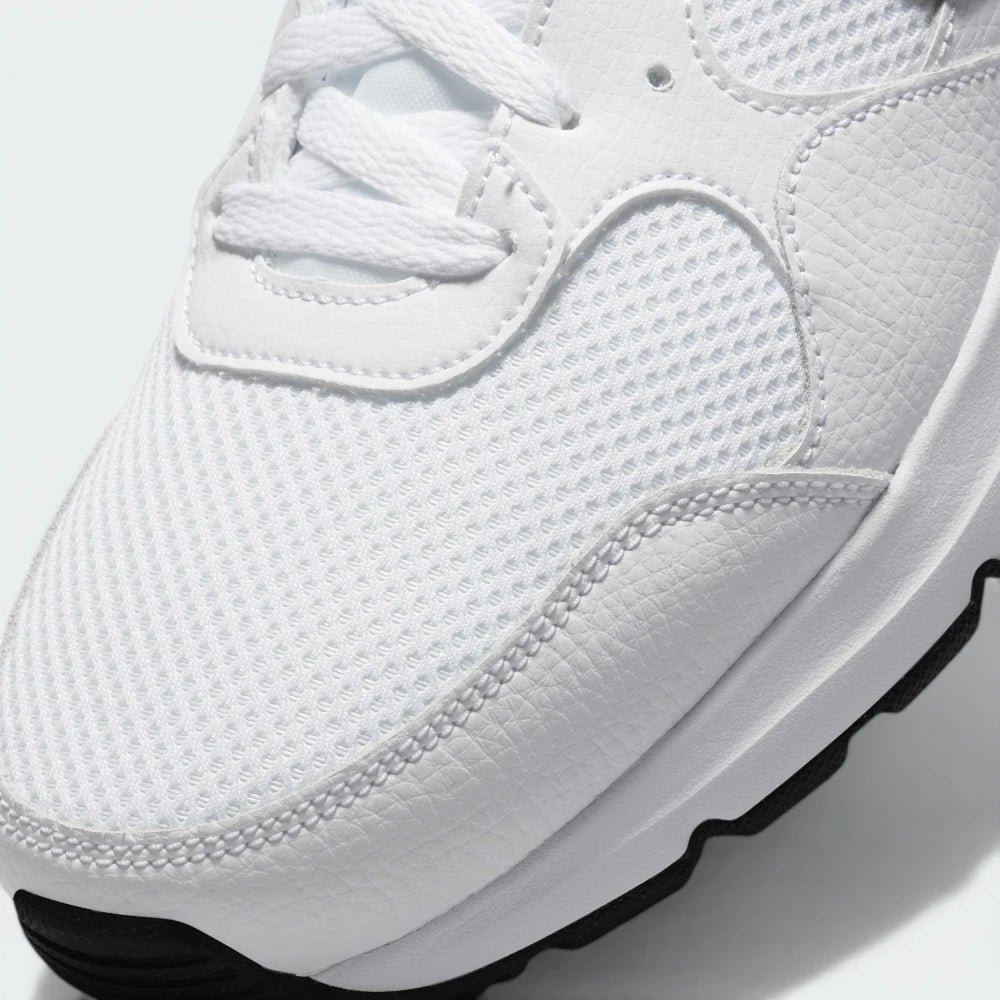 Zoom Looking at the Front of the Shoes and Laces: A close-up of the premium leather overlays and the precision-stitched mesh panels.