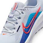 Details the premium stitching wrapping the front toe cap protection matrix and the precision eyelet lacing lines tracking.