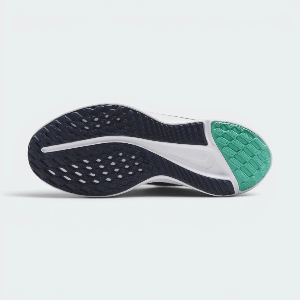 Displays the technical rubber tread designed for unreal pavement traction.