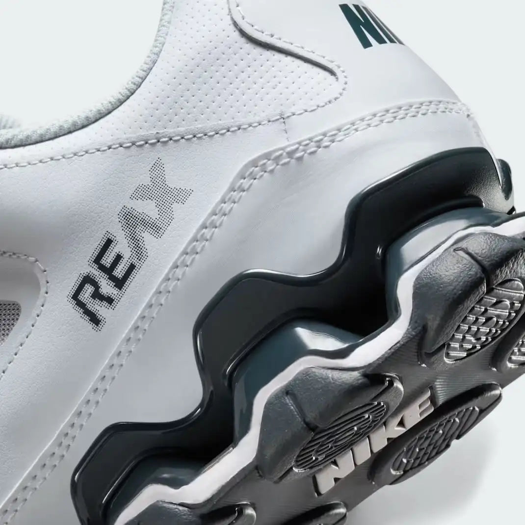 Detailed zoom on the outsole and midsole of the Nike Reax 8 Training Shoes Men's, highlighting the responsive Reax cushioning pillars and durable rubber outsole.