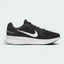 Highlights the high-velocity white Nike Swoosh slashing across the professional depth of the black mesh upper and the contoured dark smoke grey midsole wall.