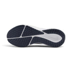 Focusing on the durable full-length black rubber outsole featuring redesigned waffle lugs with longitudinal break points and forefoot flex channels, showcasing the road grip matrix engineered for a successful tackle of wet tarmac, asphalt, and concrete pavements.