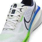 Focusing on the Soft Engineered Mesh Forefoot Toe Box, Seamless Protective Toe Cap Overlay, and Reinforced Racer Blue Eyestay Matrix, demonstrating the ventilation channels, structural containment boundaries, and refined finish as the stylish final detail.