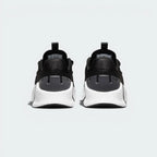 View from Behind Looking at the Heel: Focusing on the wide stability fins and the prominent Nike branding on the heel support.