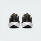 View from Behind Looking at the Heel: Focusing on the textured heel counter and the streamlined finish of the midsole.