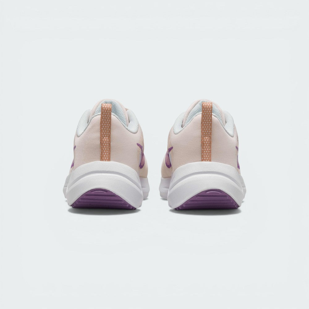 View from Behind Looking at the Heel: Focusing on the Pure Platinum heel counter and the streamlined finish of the midsole.