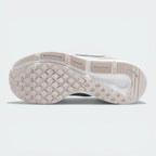 Outsole View: Showing the waffle-inspired traction pattern and the lateral crash rail for smooth transitions.