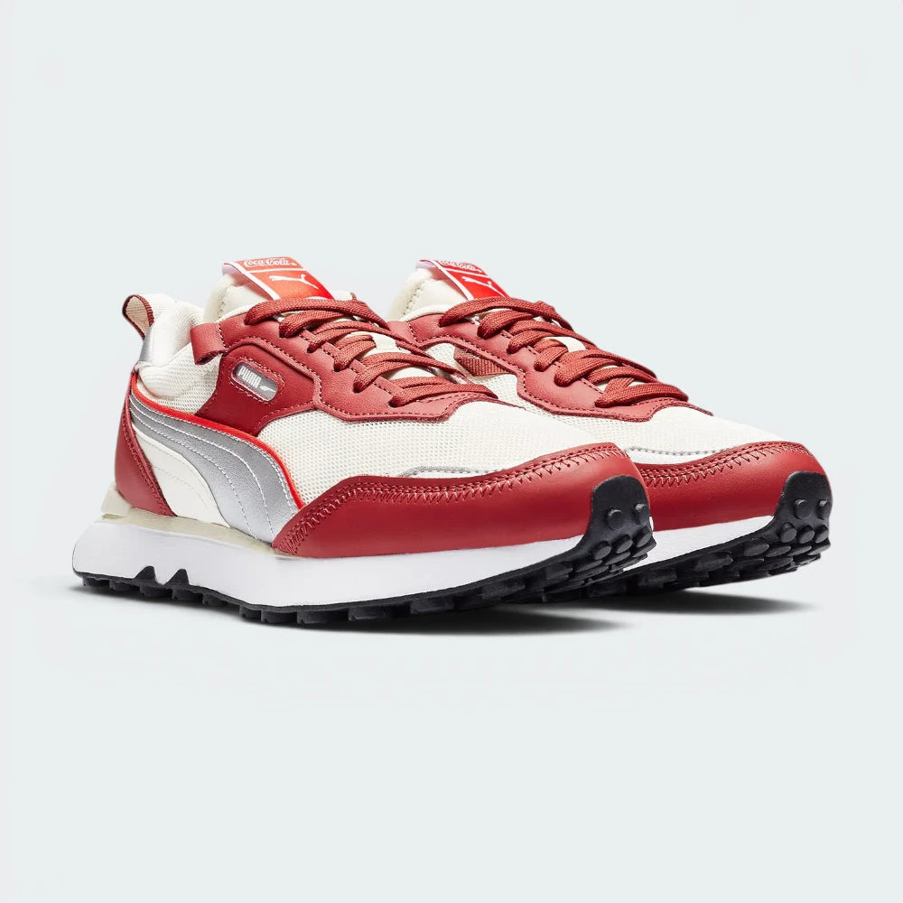 Emphasising the locked-in low-top silhouette and the professional "Ivory Glow" colour accents.