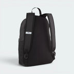 Focuses on the padded back panel and the professional adjustable strap system.