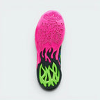 Displays the technical rubber tread designed for unreal on-court grip and durability.