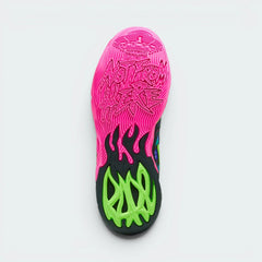Displays the technical rubber tread designed for unreal on-court grip and durability.
