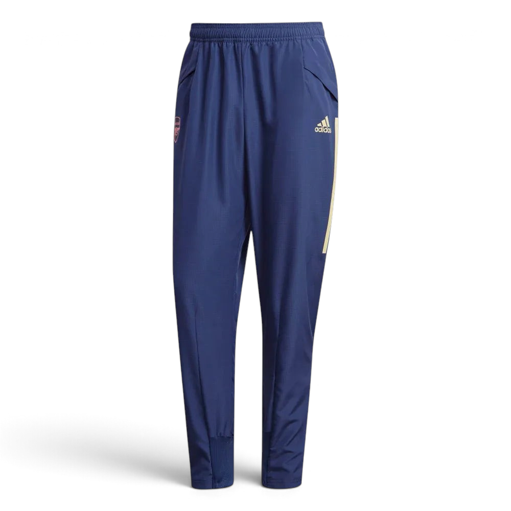 arsenal presentation track pants laid down flat featuring the logos