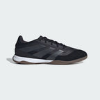 Highlights the high-velocity "Graphite" 3-Stripes and the professional texture of the suede overlays.