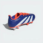 View from Behind Looking at the Heel: Focusing on the supportive heel counter and the vibrant Solar Red branding.