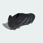 Rear view of the Adidas Predator Pro FG men's boots, focusing on the structured heel and branding.