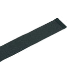Close-up focus on the sealed metal end cap securing the end of the webbing strap to prevent fraying and maintain a polished finish.