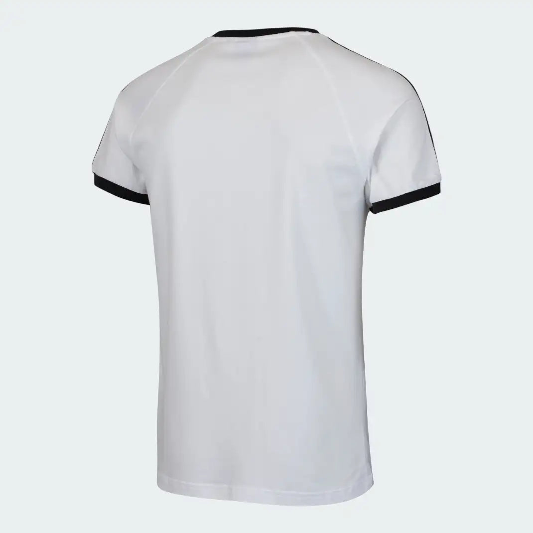 Adidas California T-Shirt Men's in white, back view showcasing the plain design and the fabric texture.