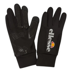 Ellesse Daxo Touchscreen Gloves in black, front view showing the comfortable knit material and the Ellesse logo on the back of the hand.