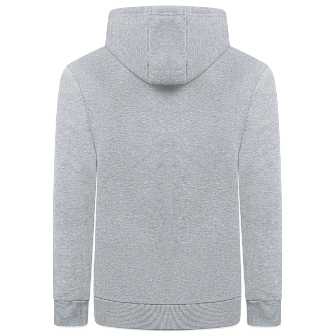 Ellesse Toce Overhead Hoodie Men's in light grey, back view showcasing the plain design and the hood.