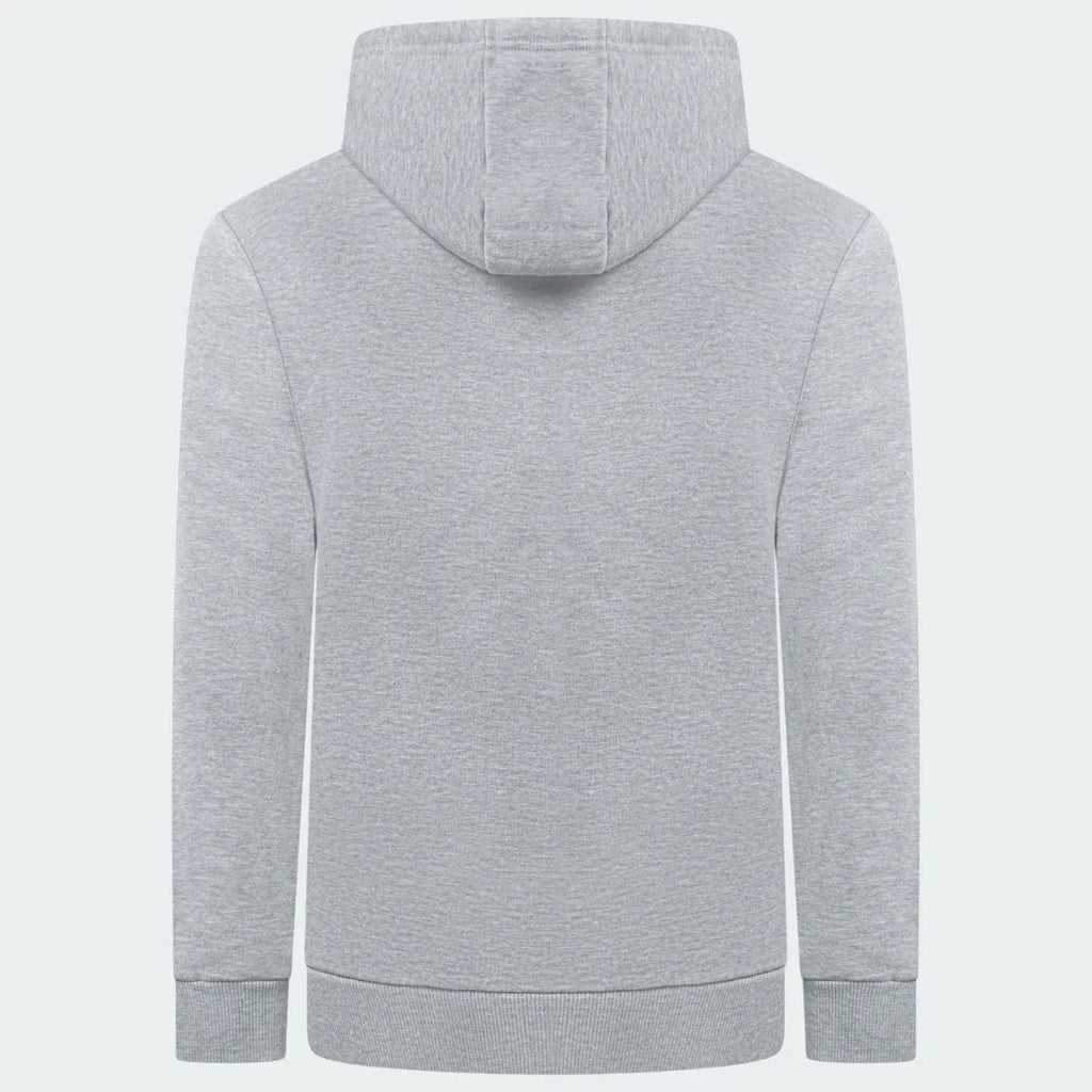 Ellesse Toce Overhead Hoodie Men's in light grey, back view showcasing the plain design and the hood.