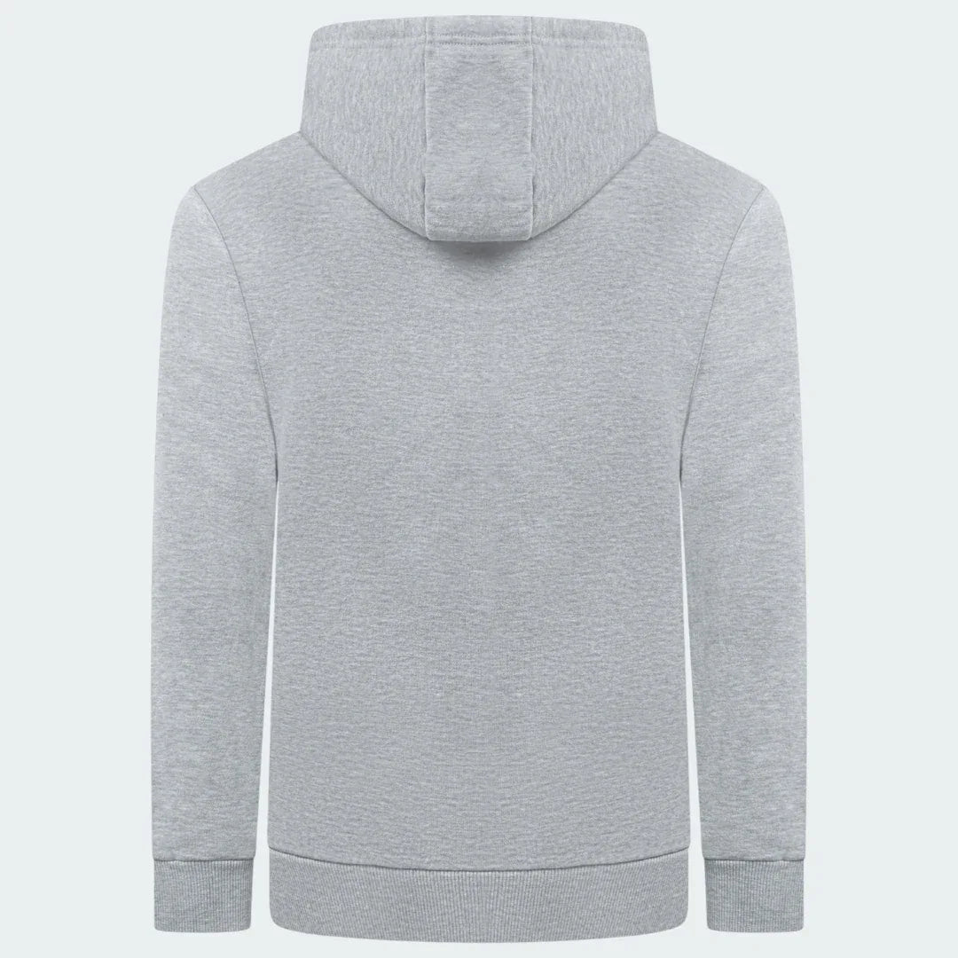Ellesse Toce Overhead Hoodie Men's in light grey, back view showcasing the plain design and the hood.