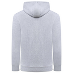 Ellesse Miletto Full-Zip Hoodie Men's in light grey, back view showcasing the plain design and the hood.