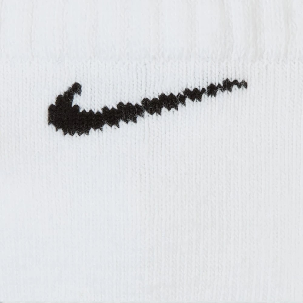 Black Nike logo on a white background