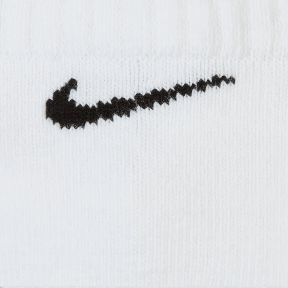 Black Nike logo on a white background