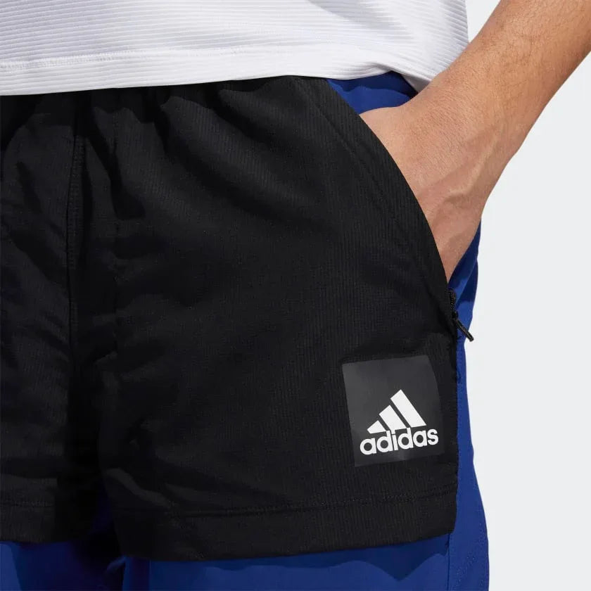 Adidas Men's Studio Tech Shorts - Blue H33615