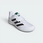 Emphasising the low-slung, sturdy lifting stance and the professional harmony of the vintage cloud white, core black, and collegiate green contrast panels.