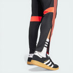 Zoom looking at the Lucid Red stripes, showcasing the high-density colour and the quality of the fabric weave.