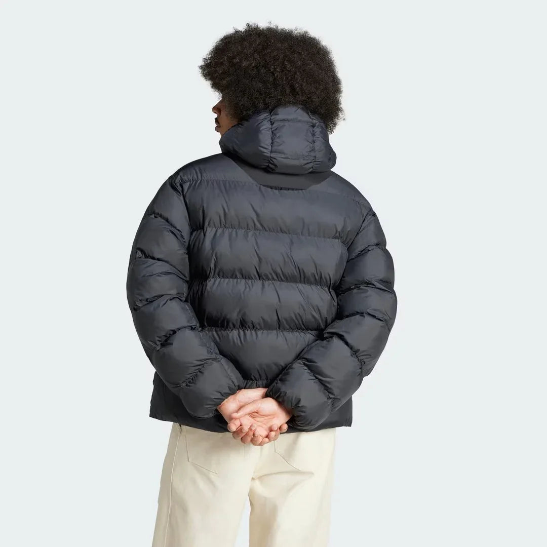 Adidas Originals Men's Tonal Hooded Puffer Jacket Black IY3396 Secondary image