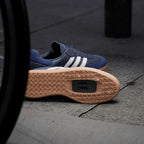 Displays the specialized recessed pocket area hiding the two-bolt cleat mount matrix, surrounded by high-grip walking lugs designed for unreal off-bike traction.