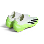 Focuses on the stable heel counter layout and the professional finish of the printed adidas performance logos.