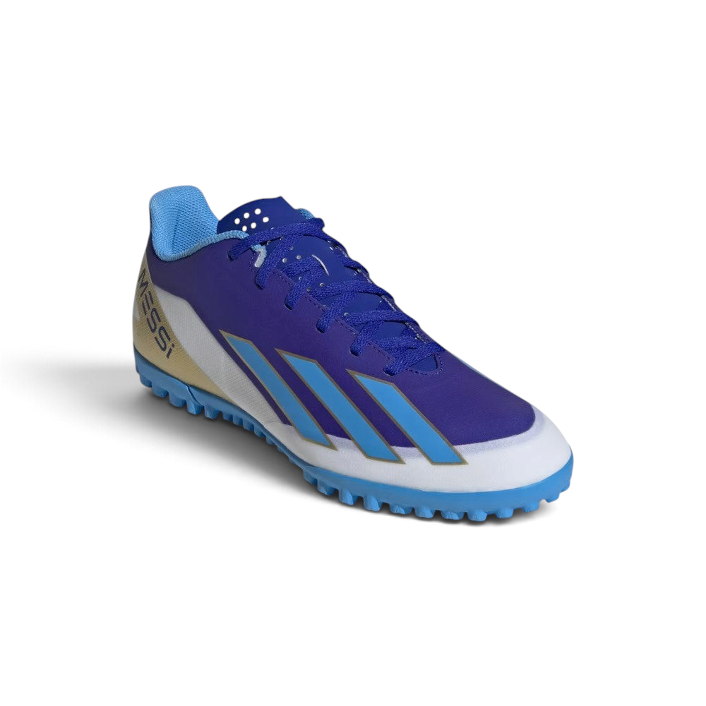 Emphasising the low-profile aerodynamic silhouette and the professional "Blue Burst" colour gradients.
