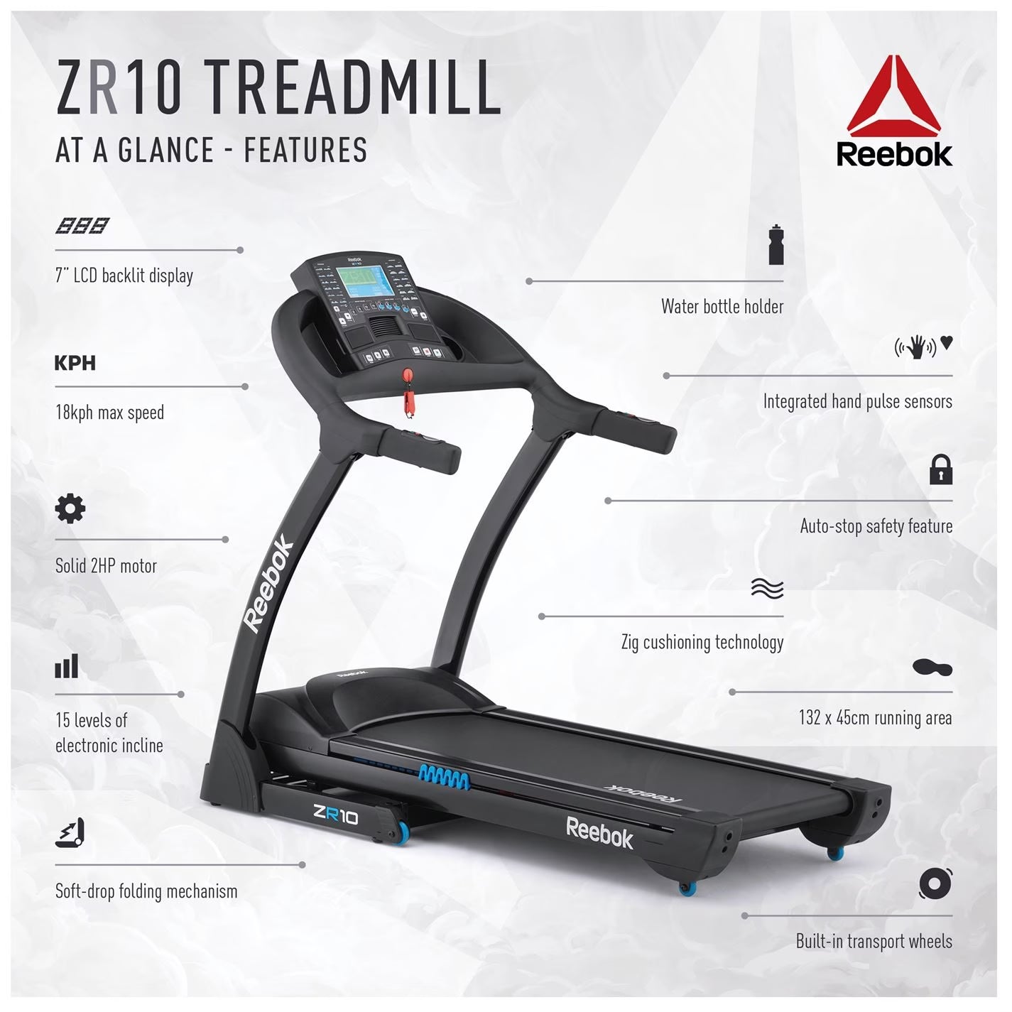 tradesports.co.uk Reebok ZR10 Treadmill Max Weight 120kg