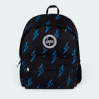 Focuses on the locked-in zip closure and the professional embroidered HYPE. crest against the bolt print.