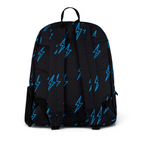 Emphasising the locked-in padded straps and the professional depth of the neon blue print.