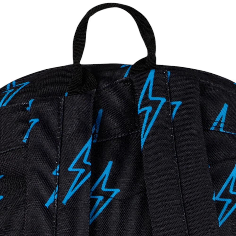 Focuses on the padded back panel and the professional webbing grab handle.