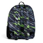 Emphasising the locked-in padded straps and the professional depth of the lightning bolt pattern.
