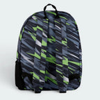 Emphasising the locked-in padded straps and the professional depth of the lightning bolt pattern.